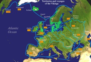 viking expansie reizen kaart
