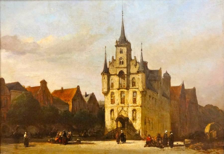 De Markt van Gouda omstreeks 1880 - Johannes Bosboom (Museum GoudA)