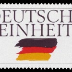 Postzegel die ter gelegenheid van de Duitse eenwording werd uitgebracht
