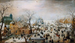 Winterlandschap met schaatsers – Hendrick Avercamp ca. 1608 | Rijksmuseum