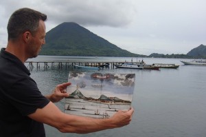 Hans Goedkoop tijdens de opname van de televisieserie over de Gouden Eeuw – Foto: NTR/VPRO – Gerda Jansen Hendriks