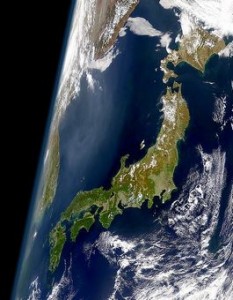 Satellietfoto van Japan (NASA)