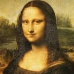 Detail van de Mona Lisa