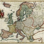 De kaart van Europa in 1708 van Moll, opgedragen aan Her most sacret Majesty Ann, Queen of Great Britain, France & Ireland - Afb: www.RareMaps.com -- Barry Lawrence Ruderman Antique Maps Inc.)