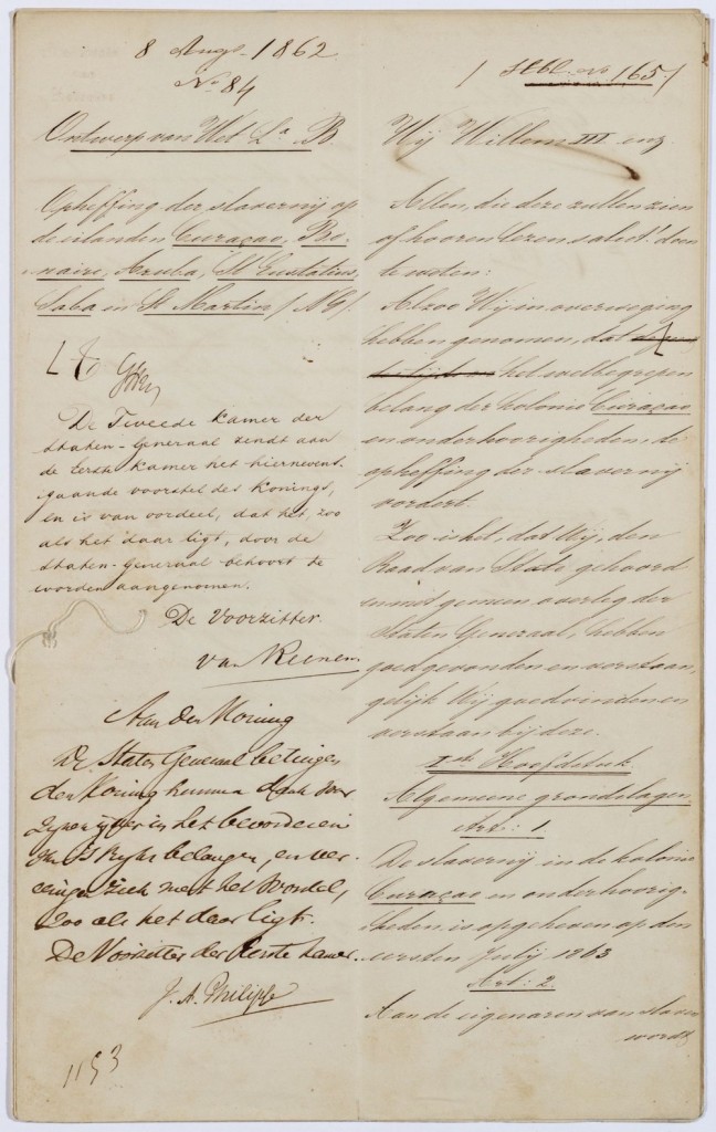 Wet afschaffing slavernij (1863) - Nationaal Archief