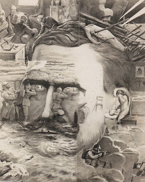 Why we fight the Prussian Autocracy, originele persfoto Underwood & Underwood – Pollock E. [afb. 1a]