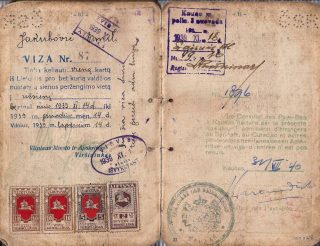 Visum (1940) met handtekening van Jan Zwartendijk