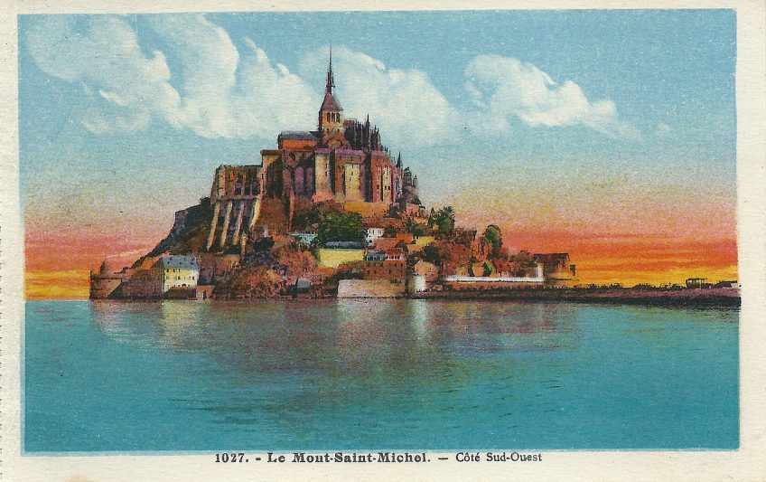 Mont-Saint-Michel op een ansichtkaart uit circa 1930