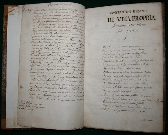 De Vita Propria Sermonum inter Liberos Libri Duo – Constantijn Huygens, handschrift uit ca. 1681 (Museum Meermanno)
