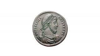 Beeltenis van Julianus Apostata op een bronzen munt – Foto: CC