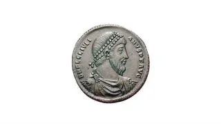Beeltenis van Julianus Apostata op een bronzen munt – Foto: CC