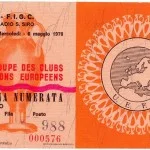 Toegangskaartje voor de Europacupfinale Feyenoord-Celtic uit 1970 (Stadsarchief Rotterdam)