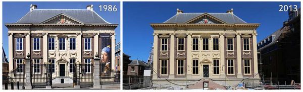 Mauritshuis in 1986 en 2013