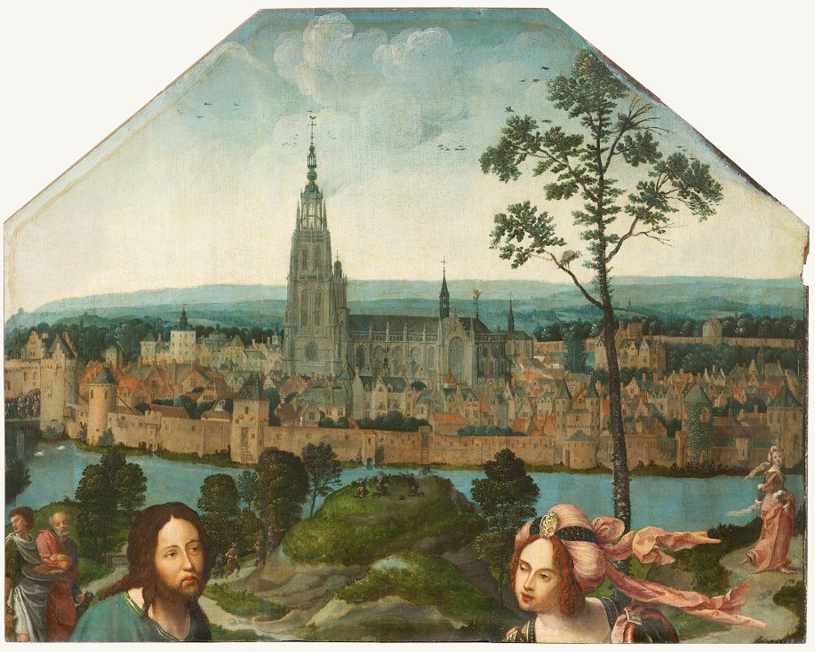 Christus en de Samaritaanse vrouw bij de stad Breda - ca. 1518 - Breda's Museum