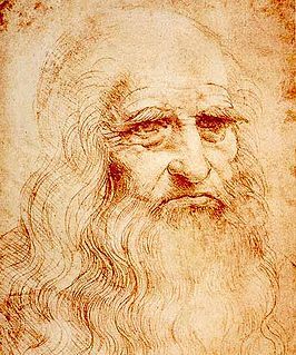 Leonardo da Vinci, zelfportret (detail)