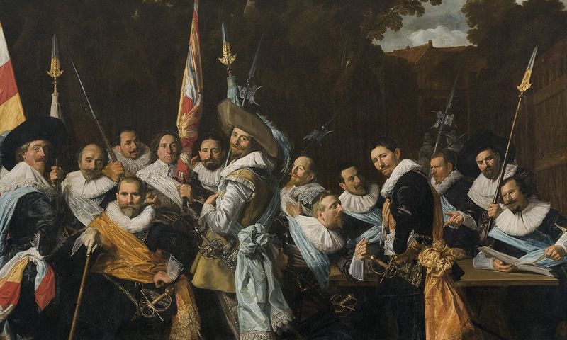 ergadering van officieren en onderofficieren van de Cluveniersschutterij van Haarlem, 1633, door Frans Hals, Frans Hals Museum, Haarlem