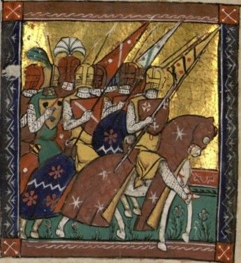 Godfried van Bouillon leidt het leger naar Jeruzalem tijdens de Eerste Kruistocht