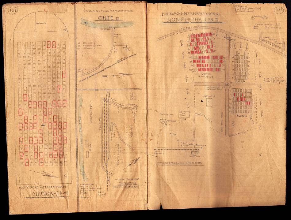 Document over de totstandkoming van de meer dan 400 kilometer lange Birma-Siam spoorlijn in 1942-1943 - Afb: NIOD