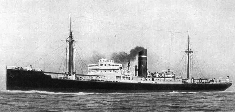 Het Franse vrachtschop SS Pavon, 120 meter lang, werd gebouwd in 1930