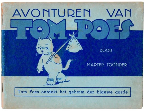 Marten Toonder, Avonturen van Tom Poes. Tom Poes ontdekt het geheim van de blauwe aarde, eerste druk, Amsterdam 1941. Collectie Matla, Den Haag