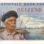 Hendrik Geeraert op bankbiljet van 1000 Belgische Frank