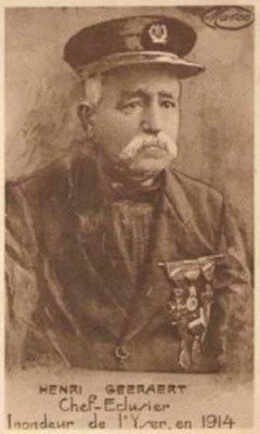 Hendrik Geeraert, de Belgische volksheld die in oktober 1914 de sluizen in Nieuwpoort opende om het oprukkende Duitse leger te stoppen