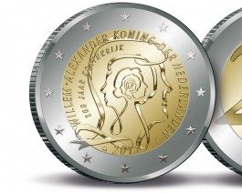 De nieuwe munt met daarop de portretten van zeven Nederlandse vorsten