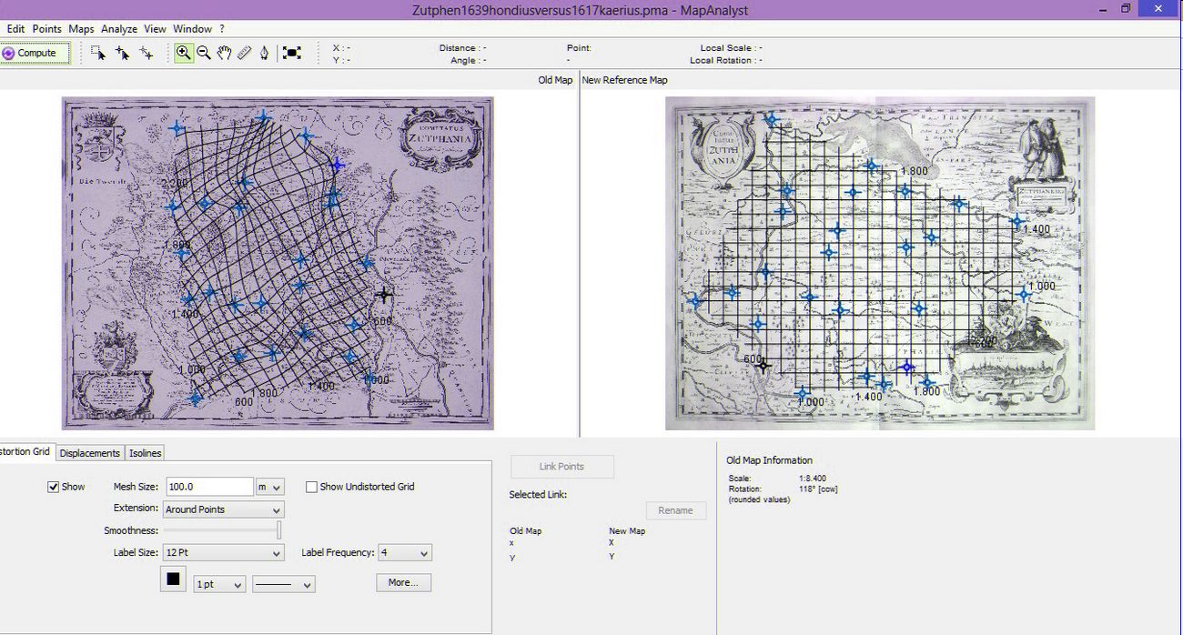 De twee kaarten, met elkaar vergeleken i MapAnalyst - Afb: Cartografisch instituut Edward Wells