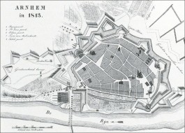 Kaart van Arnhem in 1813 (Arneym.nl - Negentiende eeuw)