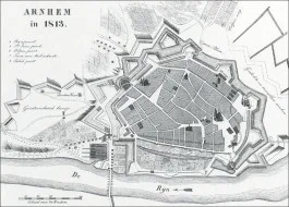 Kaart van Arnhem in 1813 (Arneym.nl - Negentiende eeuw)