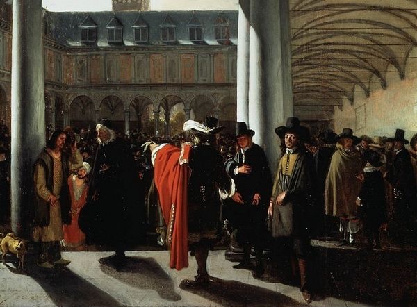 De in 1609 opgerichte Beurs van Amsterdam - Emanuel de Witte, 1653