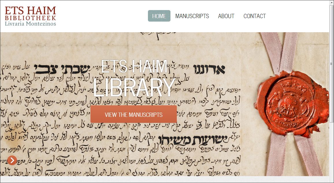 Ets Haim zet 200 oude joodse handschriften online - www.etshaimmanuscripts.nl