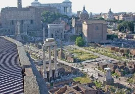 Forum Romanum in Rome, overzicht vanaf de Palatijn