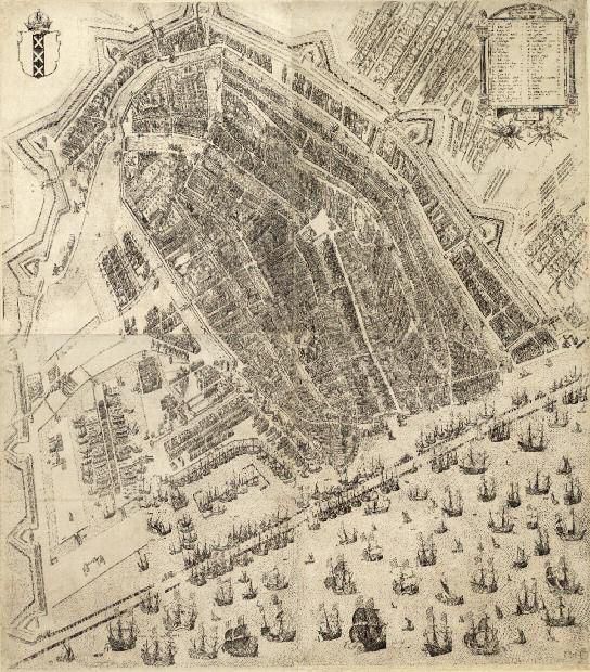 Pieter Bast. Plattegrond van Amsterdam, 1597 (WBOOKS)