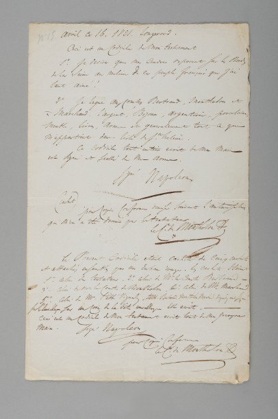 Het testament van Napoleon - Foto: Artemisia Auctions