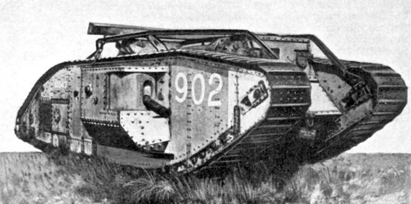 Britse tank tijdens de Eerste Wereldoorlog