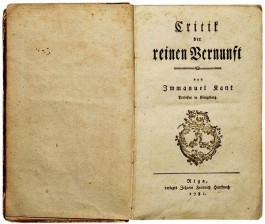 Titelblad van 'Kritik der reinen Venunft' - Immanuel Kant