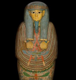 Mummiekist van de Egyptische priester Djedmontefanch - Foto: RMO