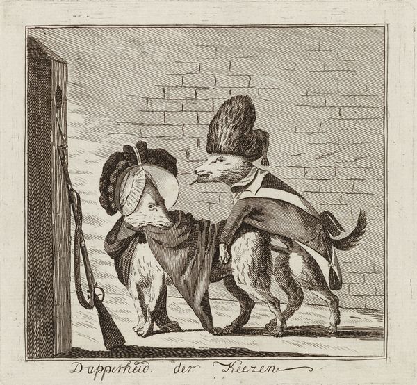 Dapperheid der Keezen, spotprent op de Patriotten (1787) - Rijksmuseum