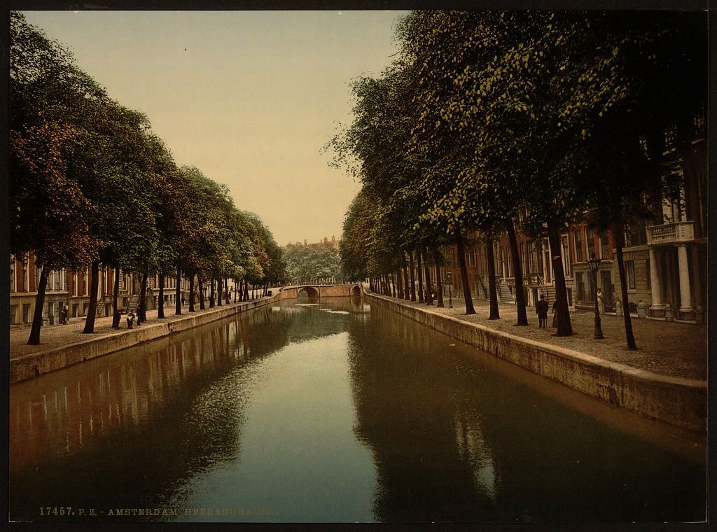 De Herengracht rond 1890 (Library of Congress)