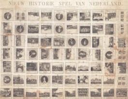 Een 'Historiespel' bracht de jeugd van 1816 met plaatjes de vaderlandse geschiedenis bij.