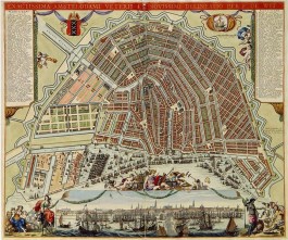 n deze kaart, gemaakt door Frederik de Wit na 1688, zien we de 26 bolwerken die in de 17e eeuw werden aangelegd