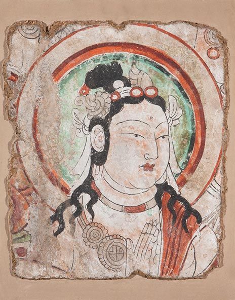 Bodhisattva - Turfan, Xinjiang, Bezeklik, 11de eeuw (State Hermitage Museum, St Petersburg)
