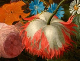 Een festoen met bloemen en fruit - Pieter Galis (detail)