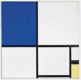 Mondriaan - Compositie no. 2 met blauw en geel (Christie's)