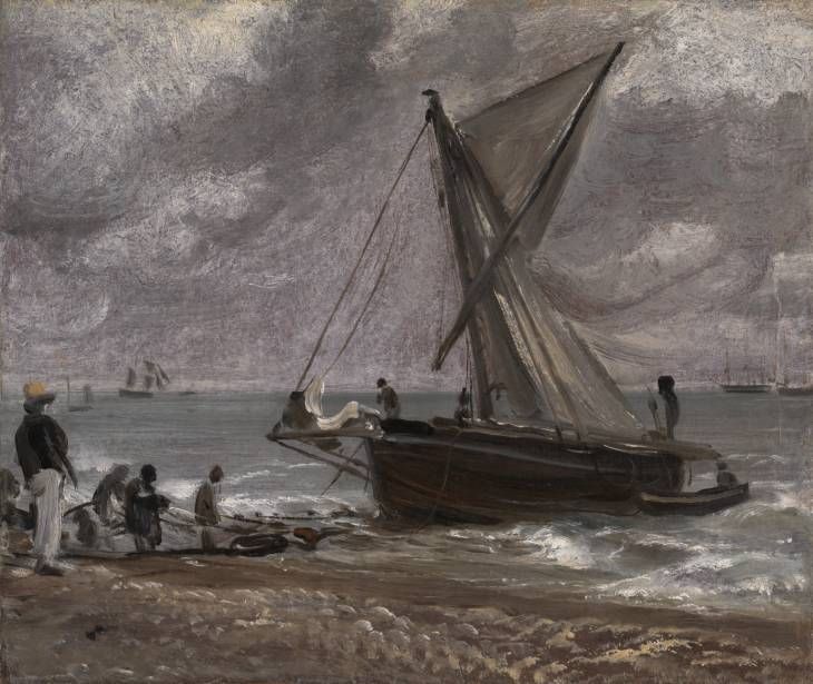 Beaching A Boat, Brighton - John Constable
