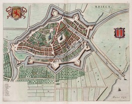 Brielle op een kaart van Blaeu uit 1649