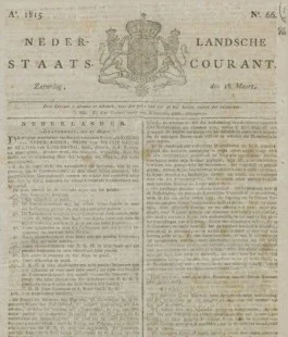 Nederlandsche Staatscourant, 1815