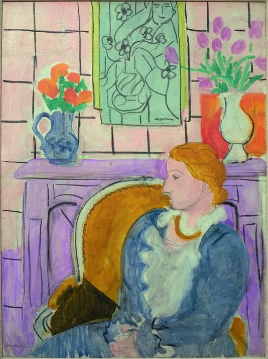 Robe bleue dans un fauteuil ocre - Henri Matisse