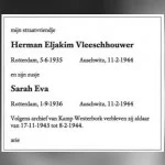 In memoriam voor Herman en Sarah Vleeschhouwer